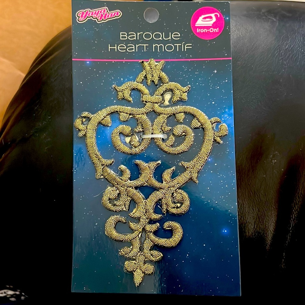 Heart motif iron on